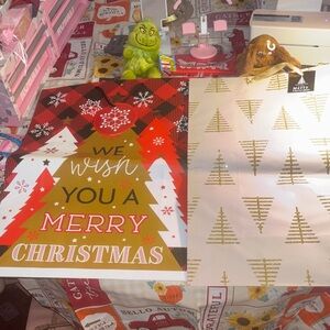 Festive Christmas Gift Bags - Red and Gold